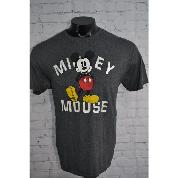 Walt Disney World T-Shirt Mickey Mouse Gray Gray Cotton Blend Mens Size Large - Picture 1 of 8